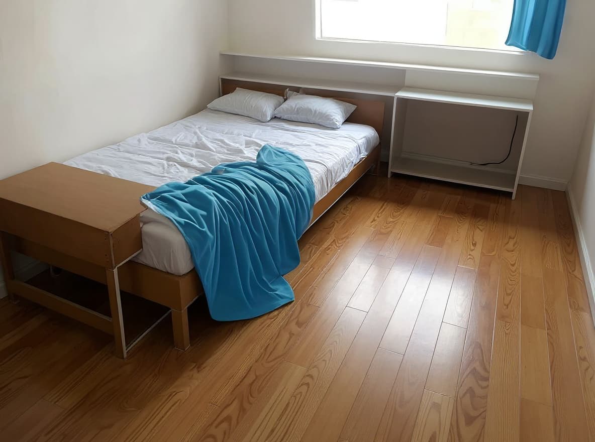 The same style of bedroom, tidied
